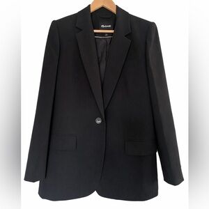 Madewell Single breasted oversized black blazer size 6